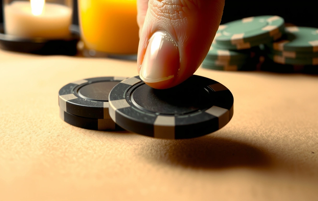Poker chip focus